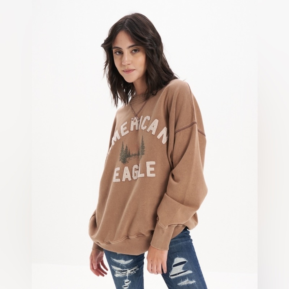 American Eagle Y2K Graphic Sweatshirt Oversized Size Small
